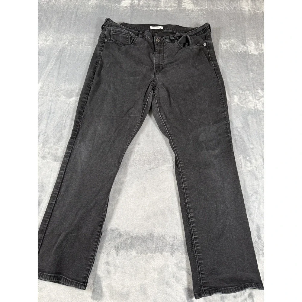 Levi's Men's W33 L28 Classic Straight Jeans Washed Black Dark Wash Denim